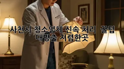 사천시 청소업체 신속 처리 🚀 꿀팁 대방출! #저렴한곳